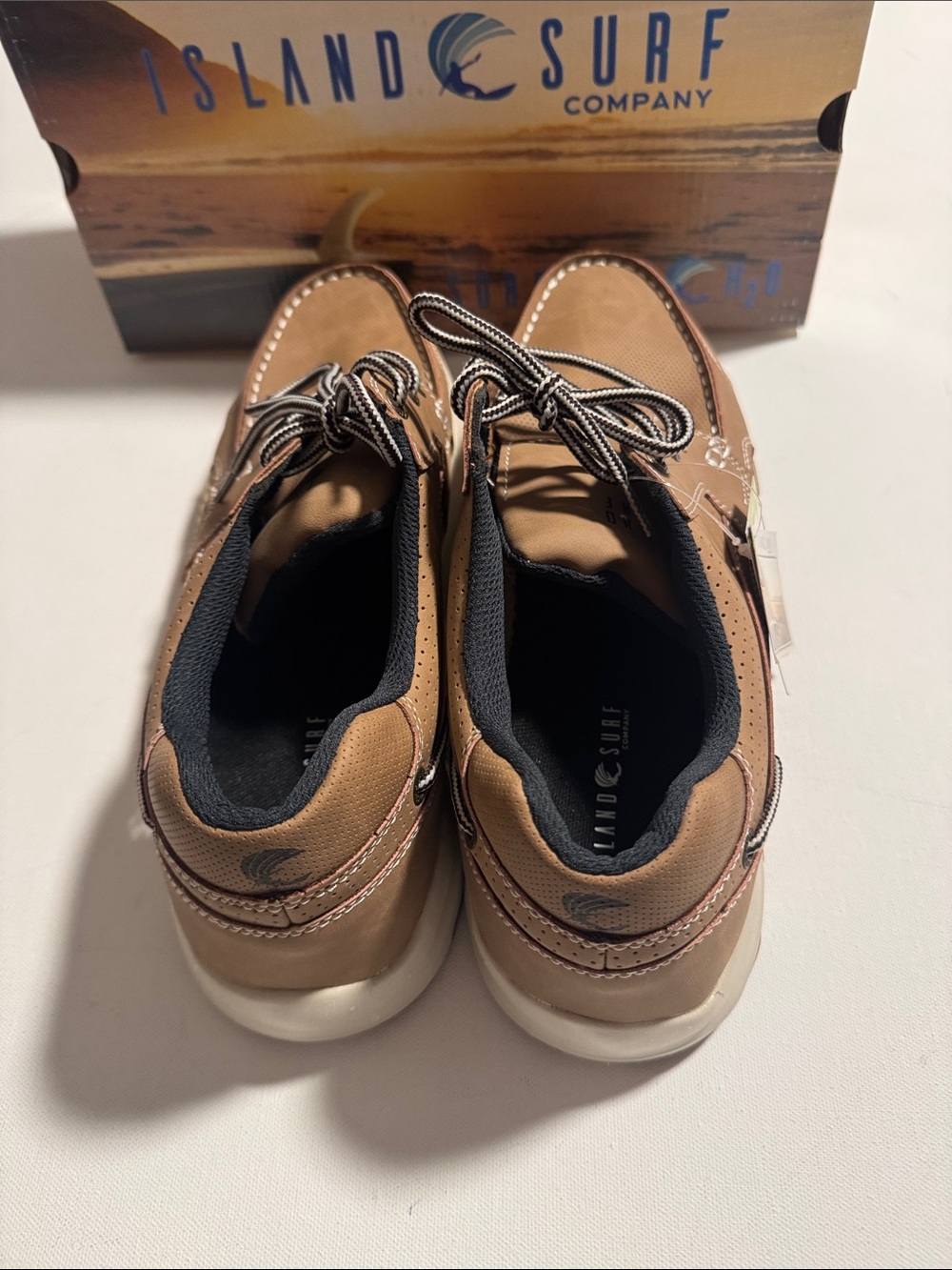 Boat Deck Shoes Mens 12 Mesh Brown Island Surf - Picture 3 of 6